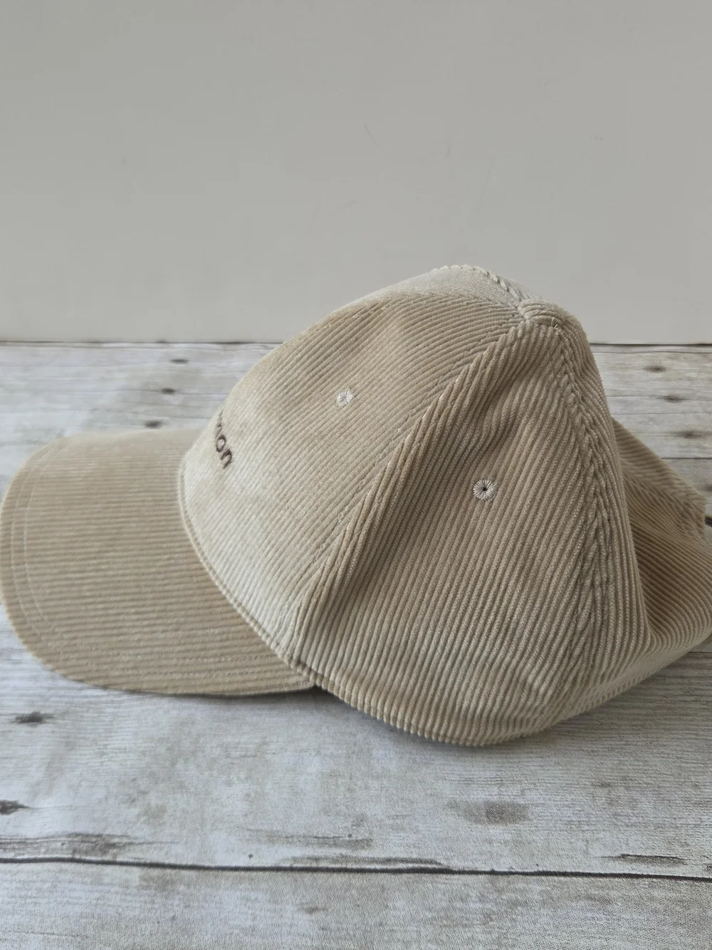 Lululemon Corduroy Adjustable Hat Beige Tan Logo Cap Strapback Golf Casual Dress